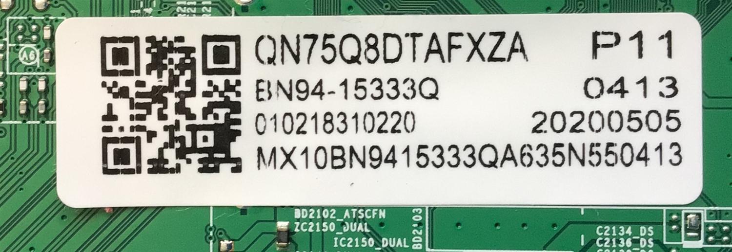 KIT DE TARJETAS PARA TV SAMSUNG / MAIN BN94-15333Q / BN41-02749A / BN97-16811W / LED DRIVER BN44-01040A / BN4401040A / L75S8NC_TDY / FUENTE BN44-01038A / L75S8NA_TDY / PANEL CY-TT075FMLV4H / MODELO / QN75Q8D / QN75Q8DTAFXZA / QN75Q8DTAFXZA FC02 - Imagen 2